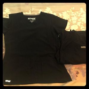 Black Grey’s Anatomy Size small top and bottoms